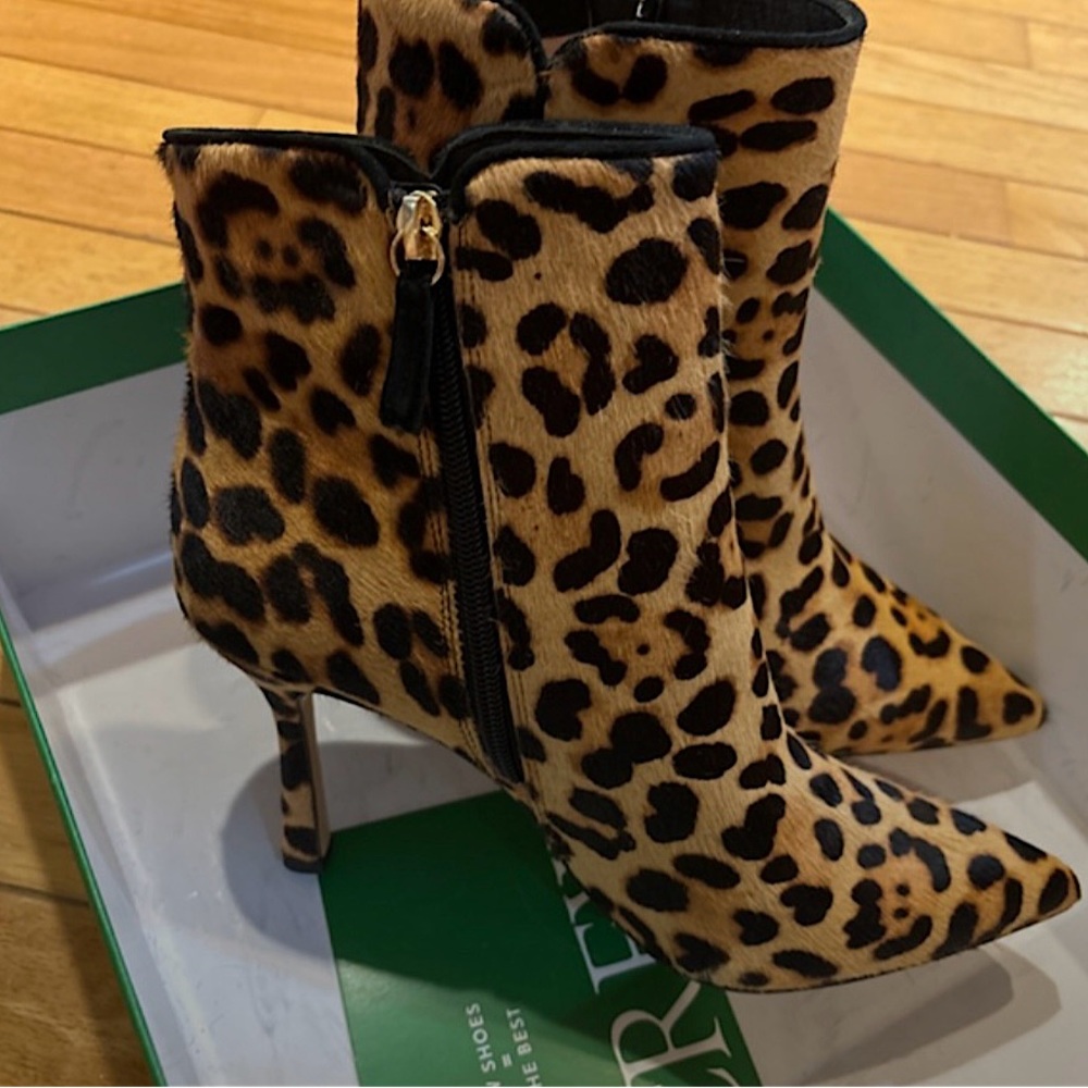 Jcrew leopard ankle boots.